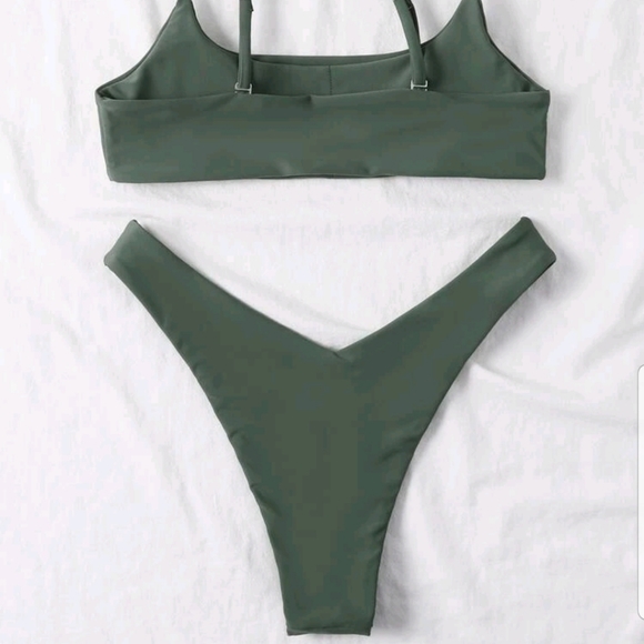Shein solid green Bikini Swimsuit - Picture 3 of 3
